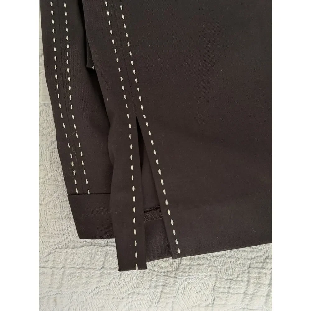 Vintage Y2K Rebecca Taylor Tailored Black Trouser Pants Size 4